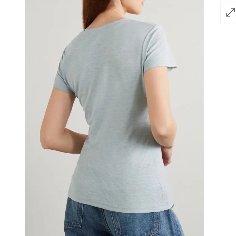 Standard James Perse Slub Cotton Jersey Light Blue T-Shirt 2 - Picture 2 of 8